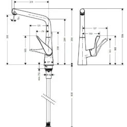 Hansgrohe Metris New - Keukenkraan, Rvs Look 14822800 -Exporteren Kraan Lux Winkel f626e795d6e3387e9f45127b