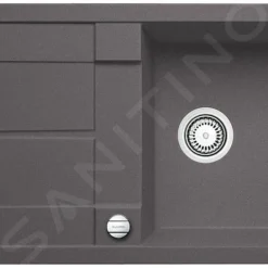 Blanco Metra 5 - Silgranit Spoelbak, 860x500 Mm, Met Draaiknopbediening, Gray Rock 518871