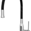 Sapho Kranen - Sili Keukenkraan Met Flexi Uitloop, Zwart/chroom SR426