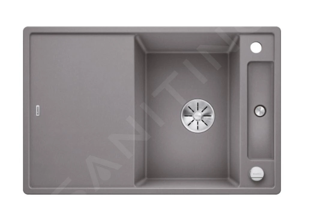 Blanco Axia III 45 - Silgranit Spoelbak, 780x510 Mm, Met Accessoires, InFino, Aluminium 523175 3 Blanco Axia III 45 - Silgranit Spoelbak, 780x510 Mm, Met Accessoires, InFino, Aluminium 523175