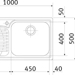 Franke Galassia - GAX 611/2 Roestvrij Staal Spoelbak, 1000x500 Mm, Met Afdruipdeel Rechts 101.0120.144 -Exporteren Kraan Lux Winkel f8eab4694538d845a491c019