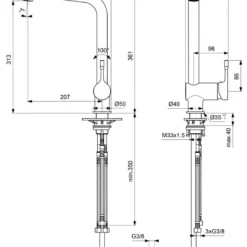 Ideal Standard Ceralook - Keukenkraan Met Uittrekbare Sproeikop, Chroom BC177AA 5 Ideal Standard Ceralook - Keukenkraan Met Uittrekbare Sproeikop, Chroom BC177AA -Exporteren Kraan Lux Winkel f99fe6c77c63e76d6ae0c2b1