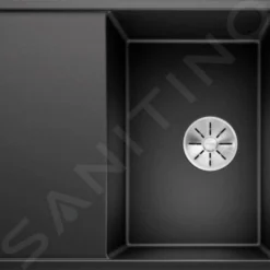 Blanco Axia III 45 - Silgranit Spoelbak, 780x510 Mm, Met Toebehoren, InFino, Zwart 525840