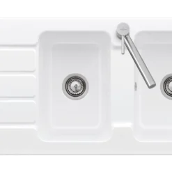 Villeroy & Boch Architectura - Keramische Spoelbak 1160x510 Mm Incl. Afvoergarnituur, CeramicPlus, Alpine Wit 338002R1