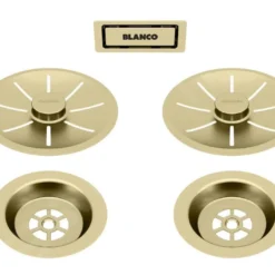 Blanco Accessoires - Afvoerset C-overflow, Voor Dubbele Spoelbak, Goud 203477