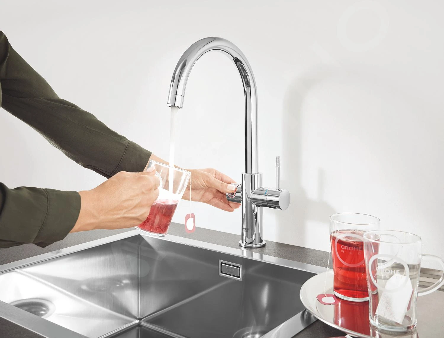 Grohe Red - Duo Kokendwaterkraan Met Filterset, Boiler M, Chroom 30083001 12 Grohe Red - Duo Kokendwaterkraan Met Filterset, Boiler M, Chroom 30083001 - Afbeelding 10