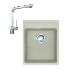 Franke Sets - Set G242, Fragraniet Spoelbak MRG 610-37 RTL En Keukenkraan Samoa, Sahara/chroom 114.0675.644